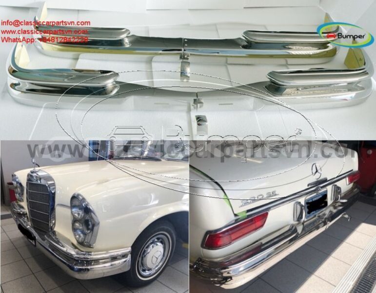 Big with watermark mercedes w111 w112 coupe bumpers 1959 1968 1