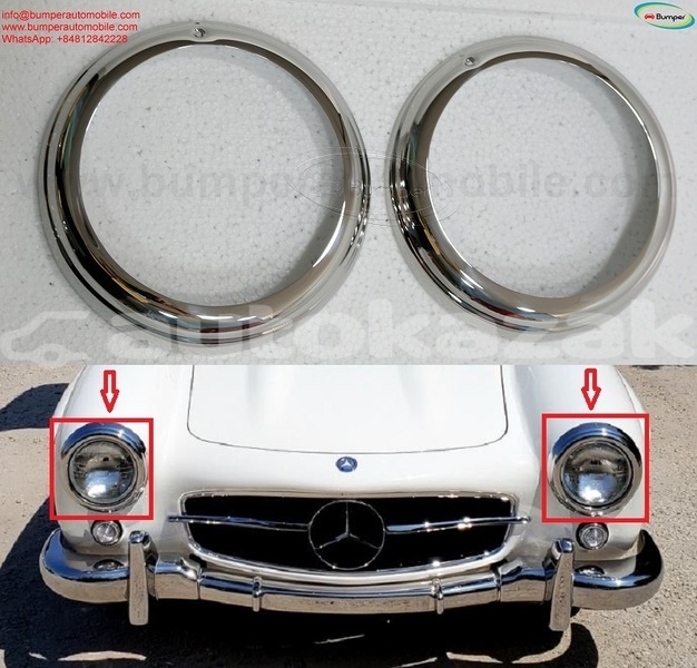 Big with watermark mercedes headlight ring for 190sl and 300 sl gullwing 0